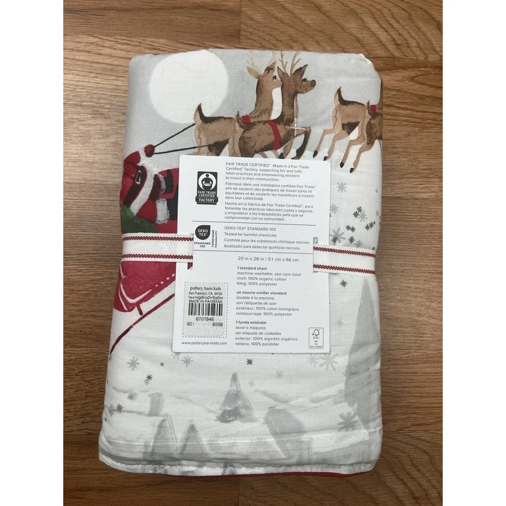 Pottery Barn Kids Heritage Santa Standard Size Pillow Sham‎ 20
